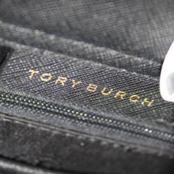 Tory Burch Black Saffiano Leather Tote Shoulder Bag Crossbody Strap - Picture 9 of 10